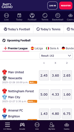 Sports mobiles PartyCasino