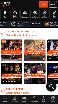 PartyPoker Mobile Croupier dal Vivo