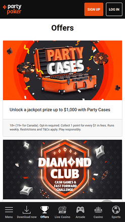Promozioni per dispositivi mobili di PartyPoker