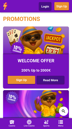 Promotions PartySpins Casino sur ordinateur