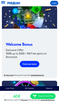 Promotions mobiles de Pelataan Casino