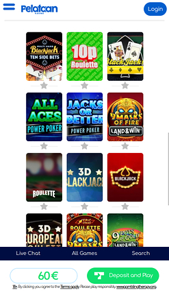 Pelataan Casino Mobile Jeux de Table