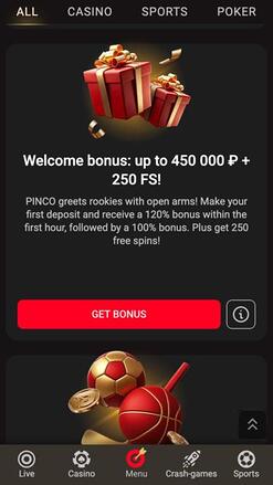 Promotions Pinco Casino Mobile
