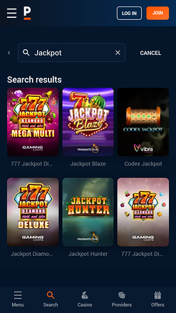 Jackpot mobile Pinnacle