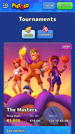 Torneos móviles de Pistolo Casino