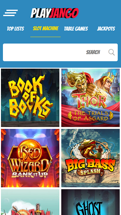 Juegos móviles del casino Play Jango