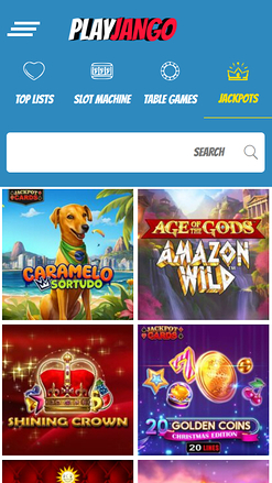 Jackpot móvil del casino Play Jango