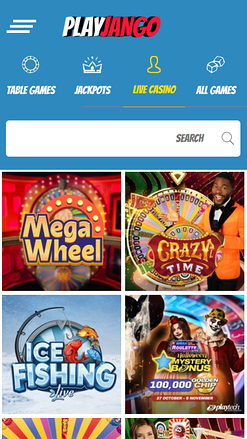 Crupier en vivo móvil del casino Play Jango