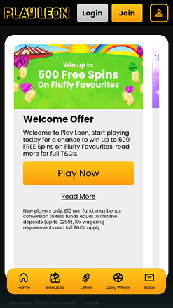 Promotions mobiles du casino Play Leon