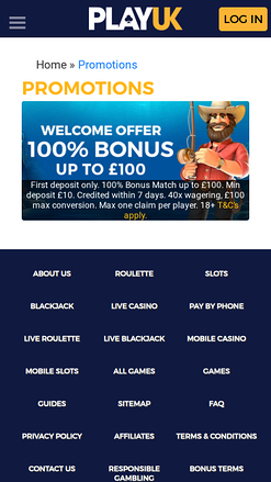 Promozioni del casinò mobile Play UK