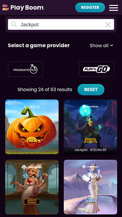 Jackpot mobile du casino Playboom