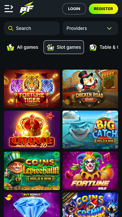 Jeux mobiles de casino PlayFast