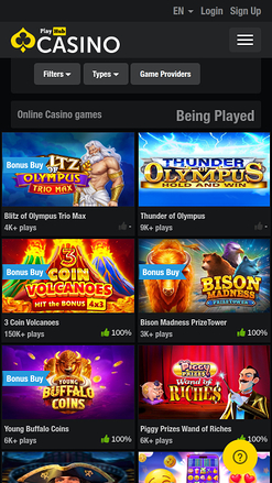 Jackpot mobile du casino Playhub