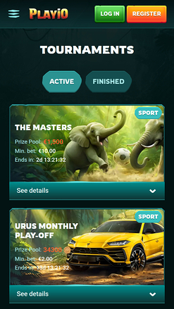 Tournois mobiles Playio Casino