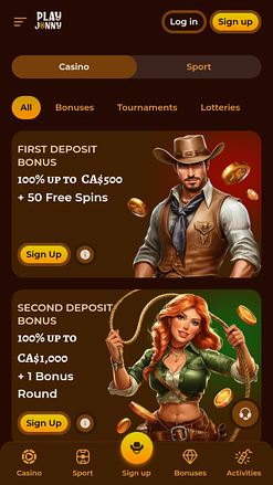 Promociones móviles del casino PlayJonny