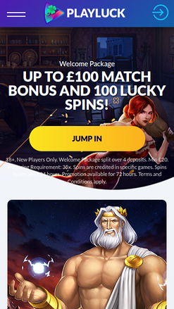 Promociones móviles de Playluck Casino