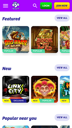 PlayOJO Casino Mobile Spiele