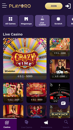 PlayOro Mobile Live Dealer