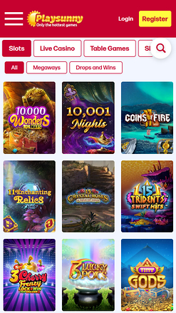 Juegos móviles de PlaySunny Casino