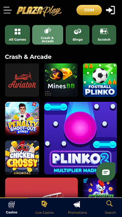 Arcade Móvil de PlazaPlay Casino