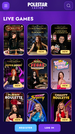 Casino móvil con crupier en vivo de Polestar