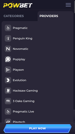 Développeurs de jeux mobiles de casino Powbet