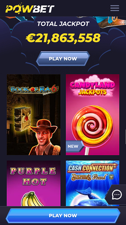 Jackpot mobile du casino Powbet