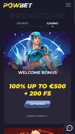 Promotions mobiles du casino Powbet