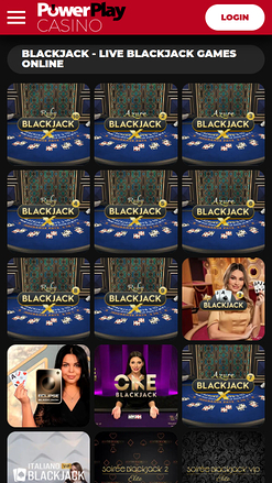 Casino mobile PowerPlay avec croupier en direct