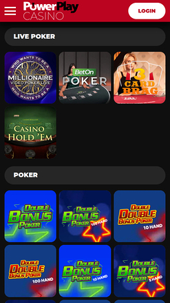 Poker mobile du casino PowerPlay