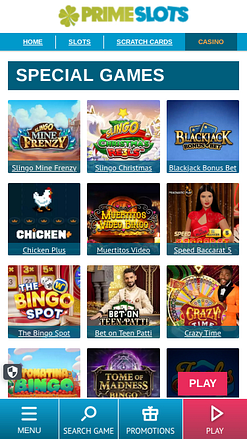 Prime Slots Mobile Special Games