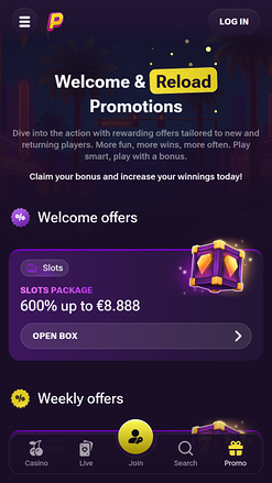 Promotions mobiles de Prive Casino
