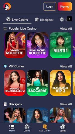 PuppyBet Casino Mobile Croupier en direct