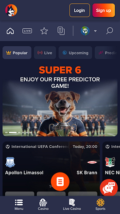 PuppyBet Casino, paris sportifs mobiles