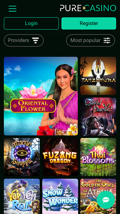 Jeux mobiles PureCasino