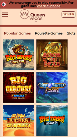 Queen Vegas Casino Mobile Games