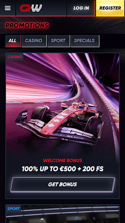 Promotions mobiles du casino Quickwin
