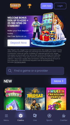 Quid Slots Casino Mobile Homepage