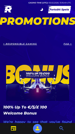 Promotions mobiles de Race Casino