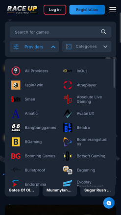 Développeurs du jeu mobile Raceup Casino