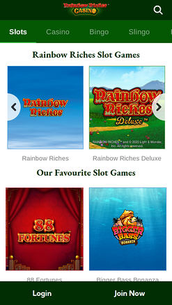 Rainbow Riches Casino Mobile Games