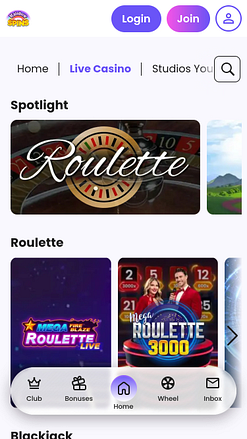 Rainbow Spins Casino Mobile Live Dealer