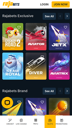 Giochi per cellulari del casinò Rajabets