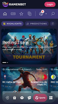 Deportes de RamenBet Casino para Móvil