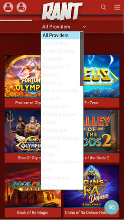 Sviluppatori di giochi per dispositivi mobili Rant Casino