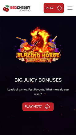 Pagina iniziale mobile di Red Cherry Casino