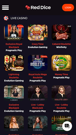 Red Dice Casino Mobile Croupier en direct