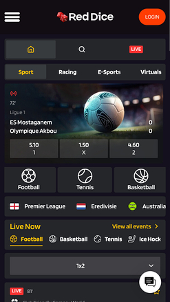 Sports mobiles du casino Red Dice