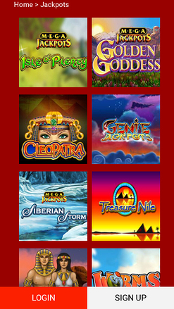 Jackpot mobile du casino Red Spins