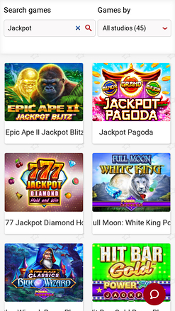 Jackpot mobile du casino Red Star